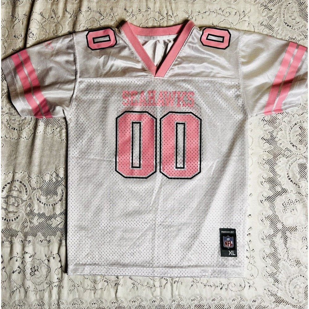 🩵SOLD🩵 NFL REEBOK | Seattle Seahawks | Jersey Girls Extra Large 16 White